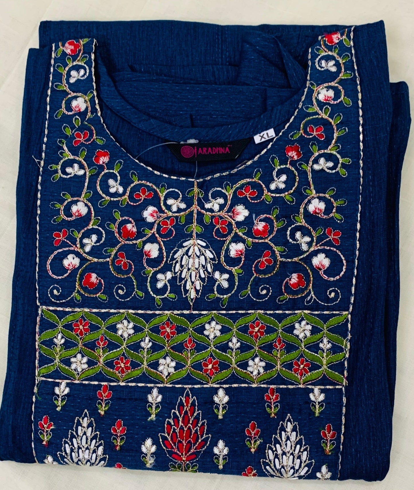 Royal Blue A line straight cut kurti
