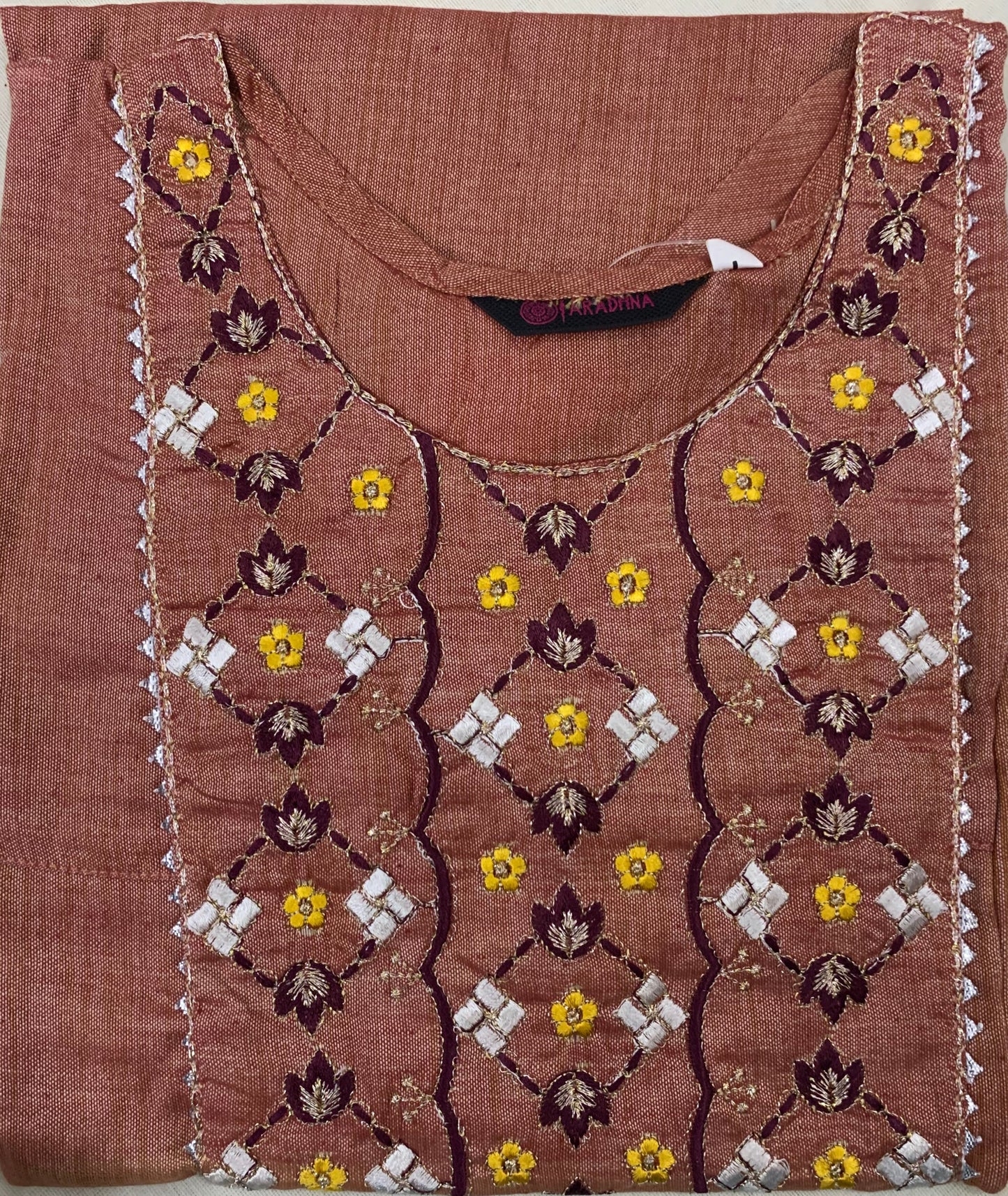 straight-cut kurta rust color
