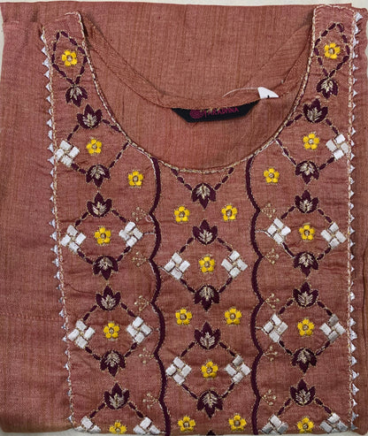 straight-cut kurta rust color