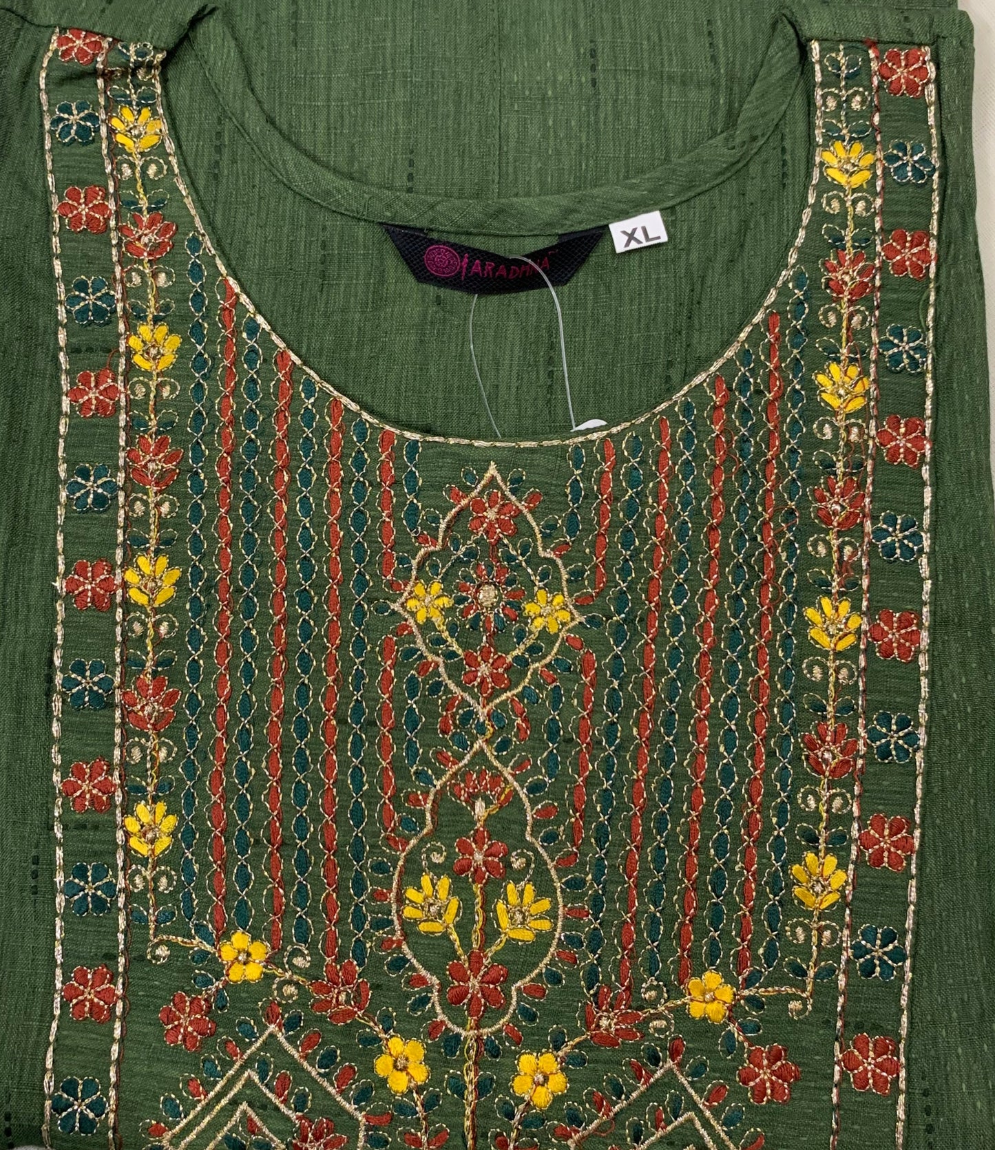 Green A line Kurti