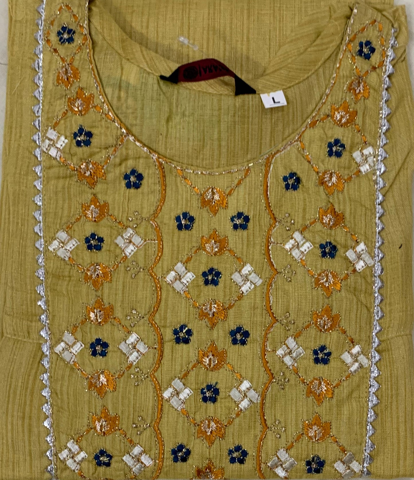 Yellow Straight cut kurti