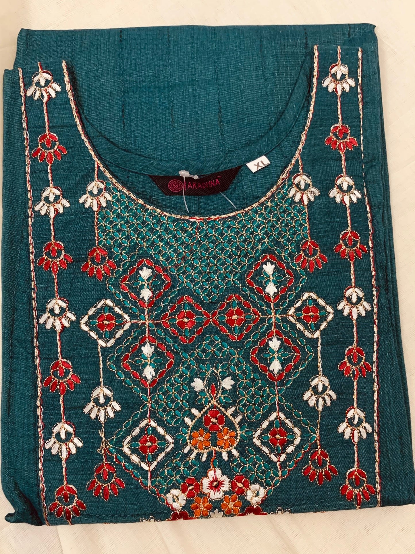 Peacock Green A line straight cut kurti